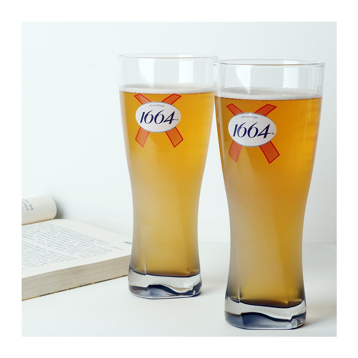 1664 branded glassware
