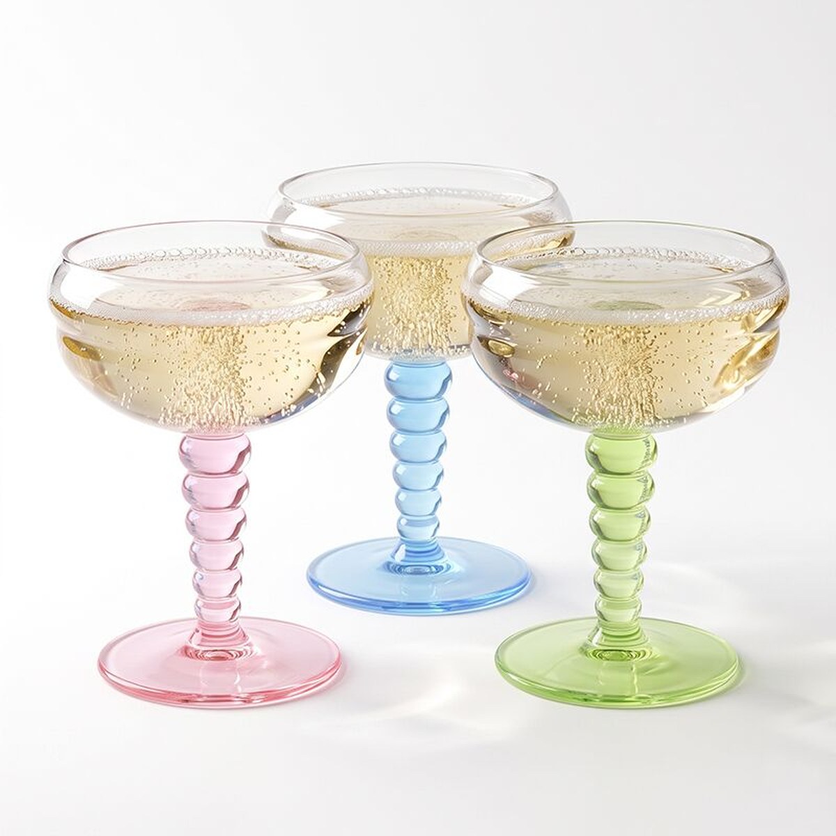 Glassware shape — Colour-stem coupe
