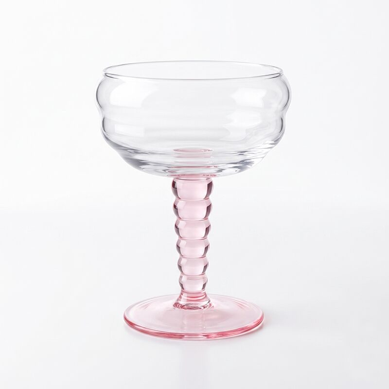 Dotted Champagne Flute — Sprayed Stem — view 5